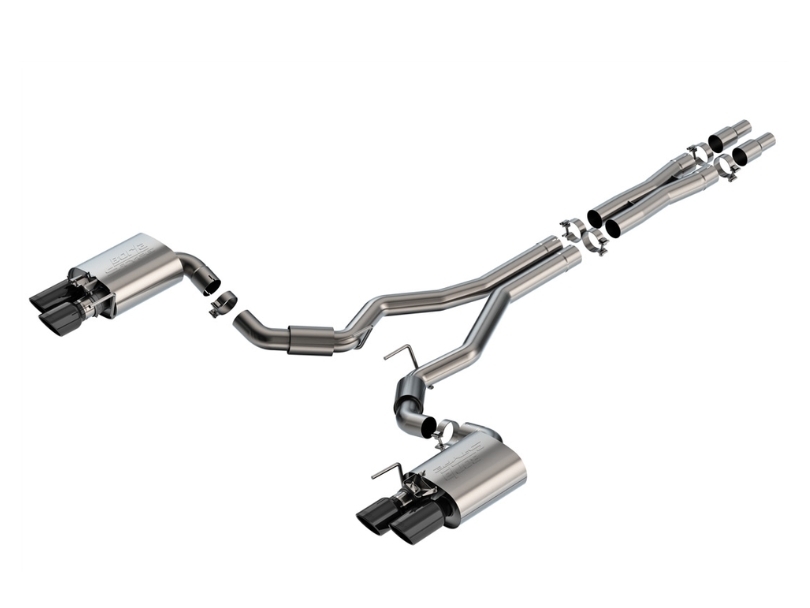 Borla S-Type Cat-Back Exhaust - Black Chrome Tips (2024-25 GT Fastback)