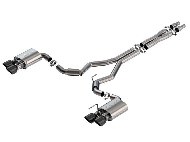 Borla S-Type Cat-Back Exhaust - Black Chrome Tips (2024-25 Dark Horse)