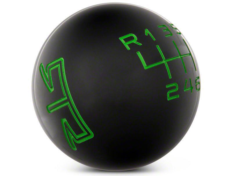 RTR 6-Speed Shift Knob - Black/Green (15-22)